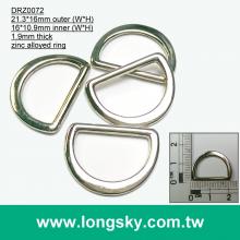 (#DRZ0072/16.0mm) jacket decoration silver belt d ring for 16mm strap