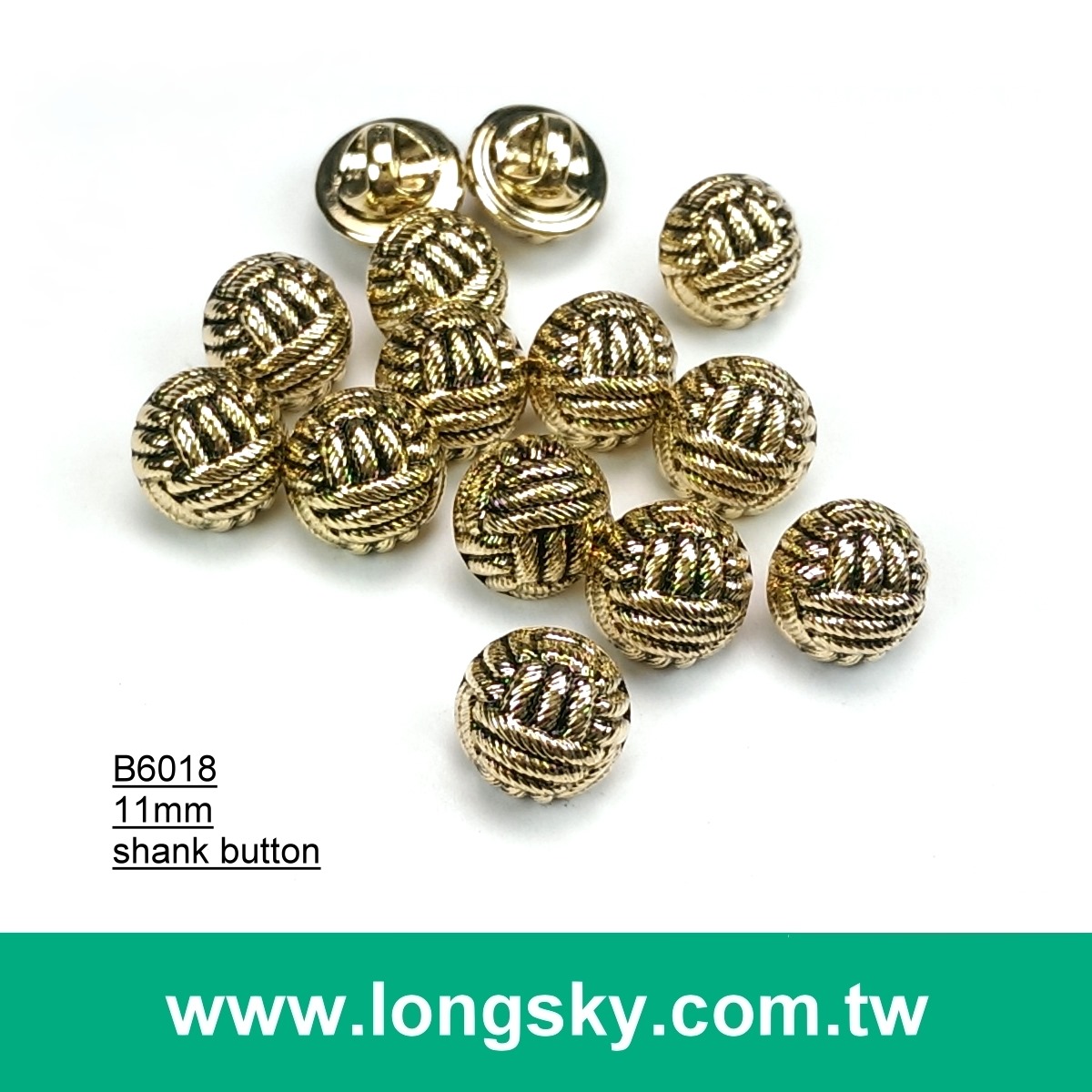 (#B6018/11mm) 17L anthentic plated plastic knot type small buttons for dress