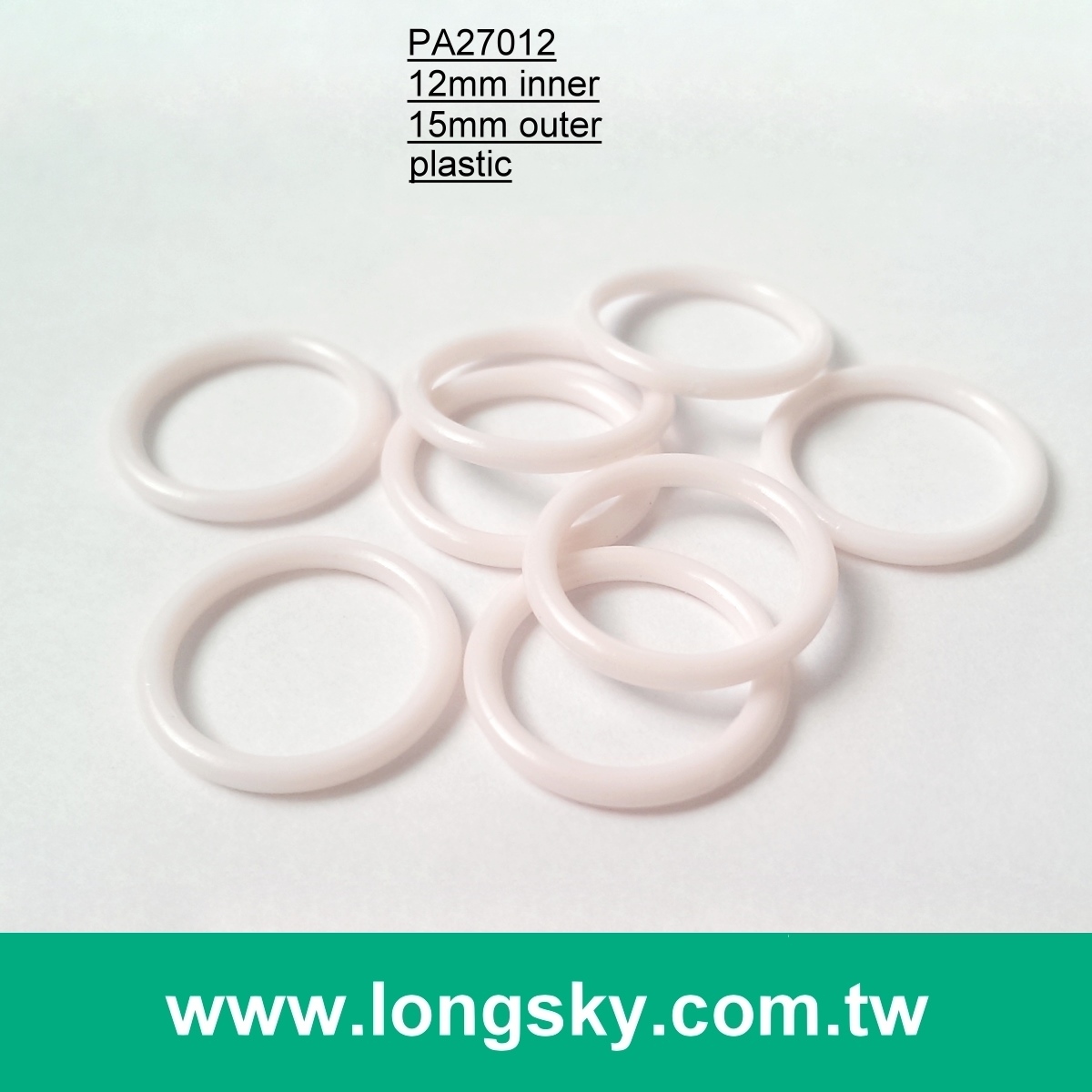 (#PA27012/12mm inner) plastic circle ring for garter belt and bra