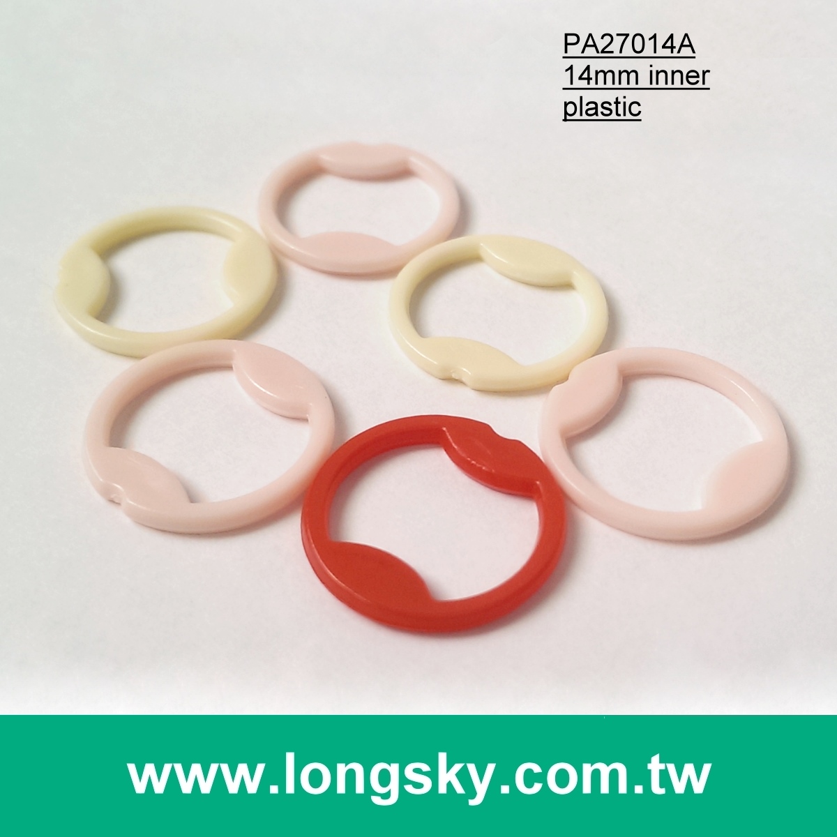 (#PA27914/13.5mm inner) plastic 9-ring hook buckle for dress strap