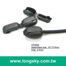 (#ST0509) custom plastic stopper/ cord end/ cord lock