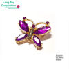 (BR0241~3) Colorful stone decorated butterfly brooch