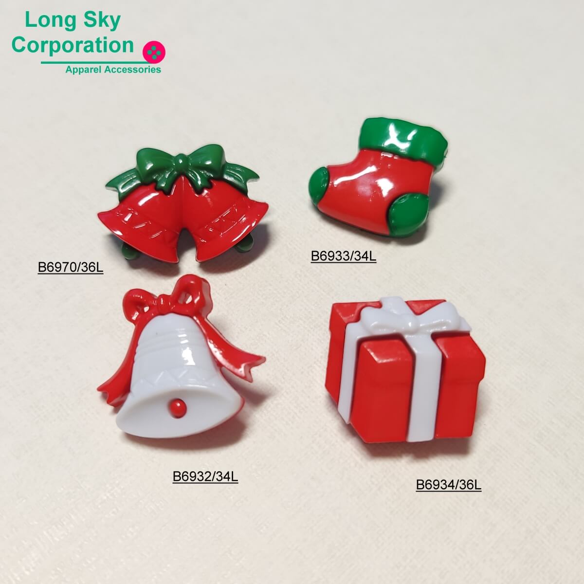 Christmas gift box decorative craft button, gift box shape button (B6934/21mm)