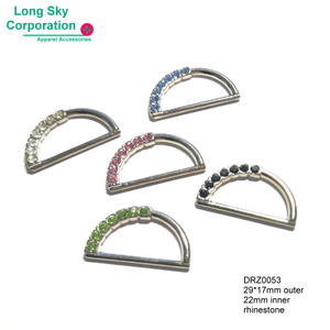 (#DRZ0053) 22mm acrylic stone decorated D-ring buckle, strap buckle