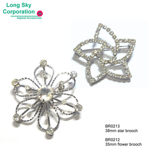 3.5cm crystal rhinestone flower brooch for ladywear