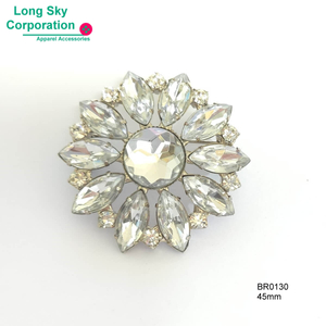(BR0130) 45mm crystal flower brooch, apparel brooch, woman coat brooch