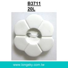 (#B3711/20L) dyeable 2 holes flower shape nylon buttons for craft