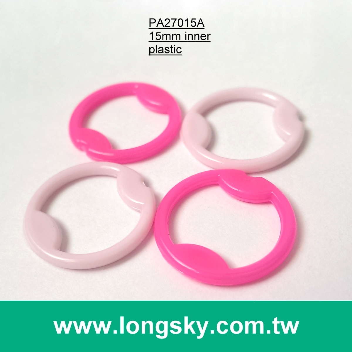 (#PA27015A/15mm inner) POM plastic O-ring buckle for nursing bras