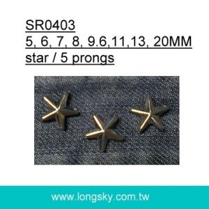 decorative star jacket prong studs (#SR0403)