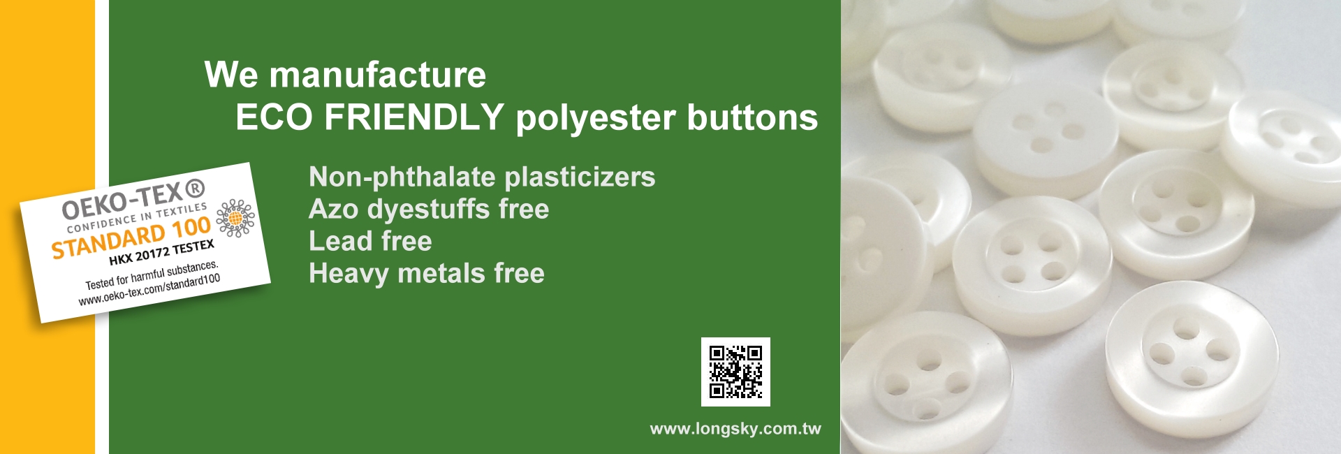 Okeo-tex Resin Polyester button_banner
