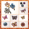 (BR0247~9) fancy stone decorated clover brooch garment accessory