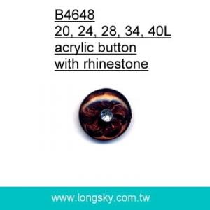 (#B4648/20,24,28,34,40L) crystal rhinestone added acrylic suit button