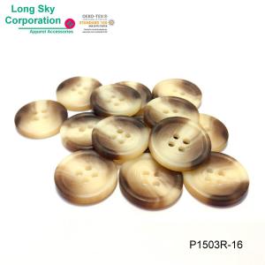 (#P1503R) different button colors for designers dull finish horn like 4 hole suit button