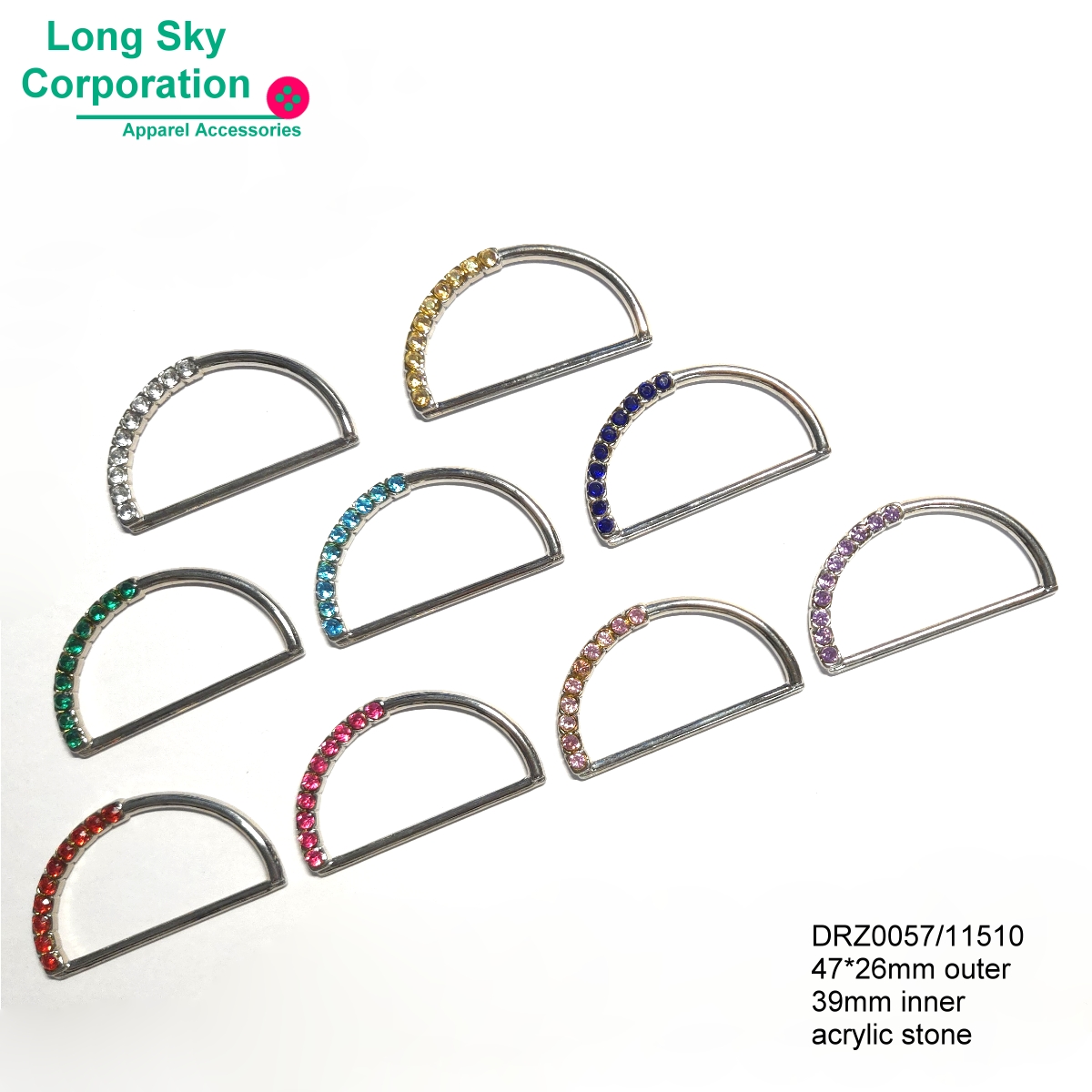 (#DRZ0057) 39mm acrylic stone buckle D-ring belt buckle, bag buckle