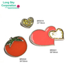 Cute & Colorful Enameled Heart Brooch, Tomato Brooch Made for Kids wear