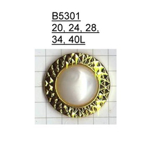 (#B5301/20L, 24L, 28L, 34L, 40L) Fashion pearl center with gold rim shank suit button