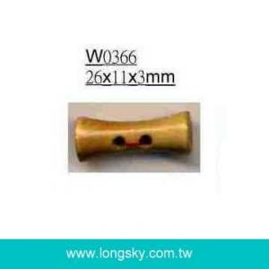 (#W0366) Small drum shape clothing wooden toggle coat buttons