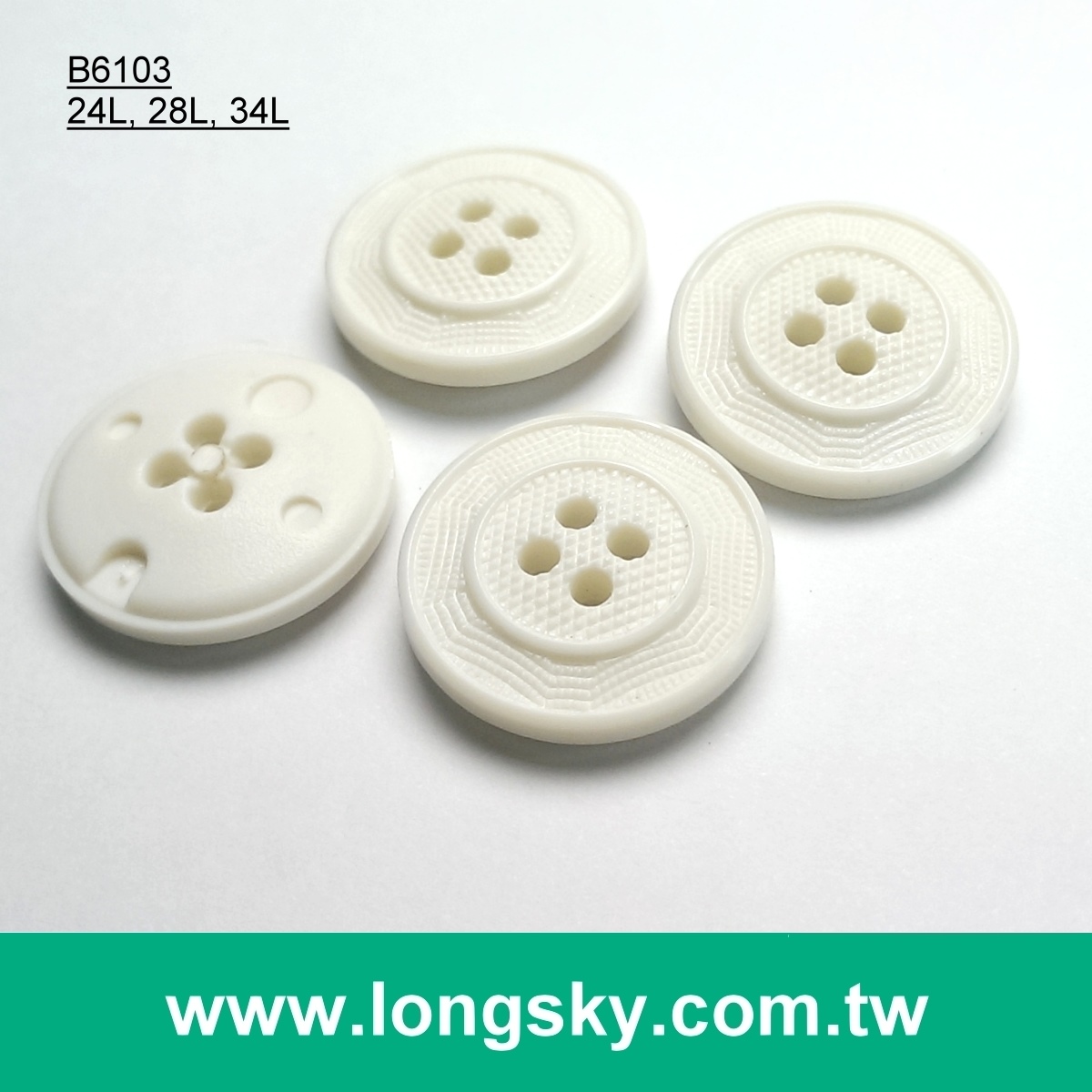 (#B6103/24L, 28L, 34L) classic round circle 4 hole plastic button for clothing