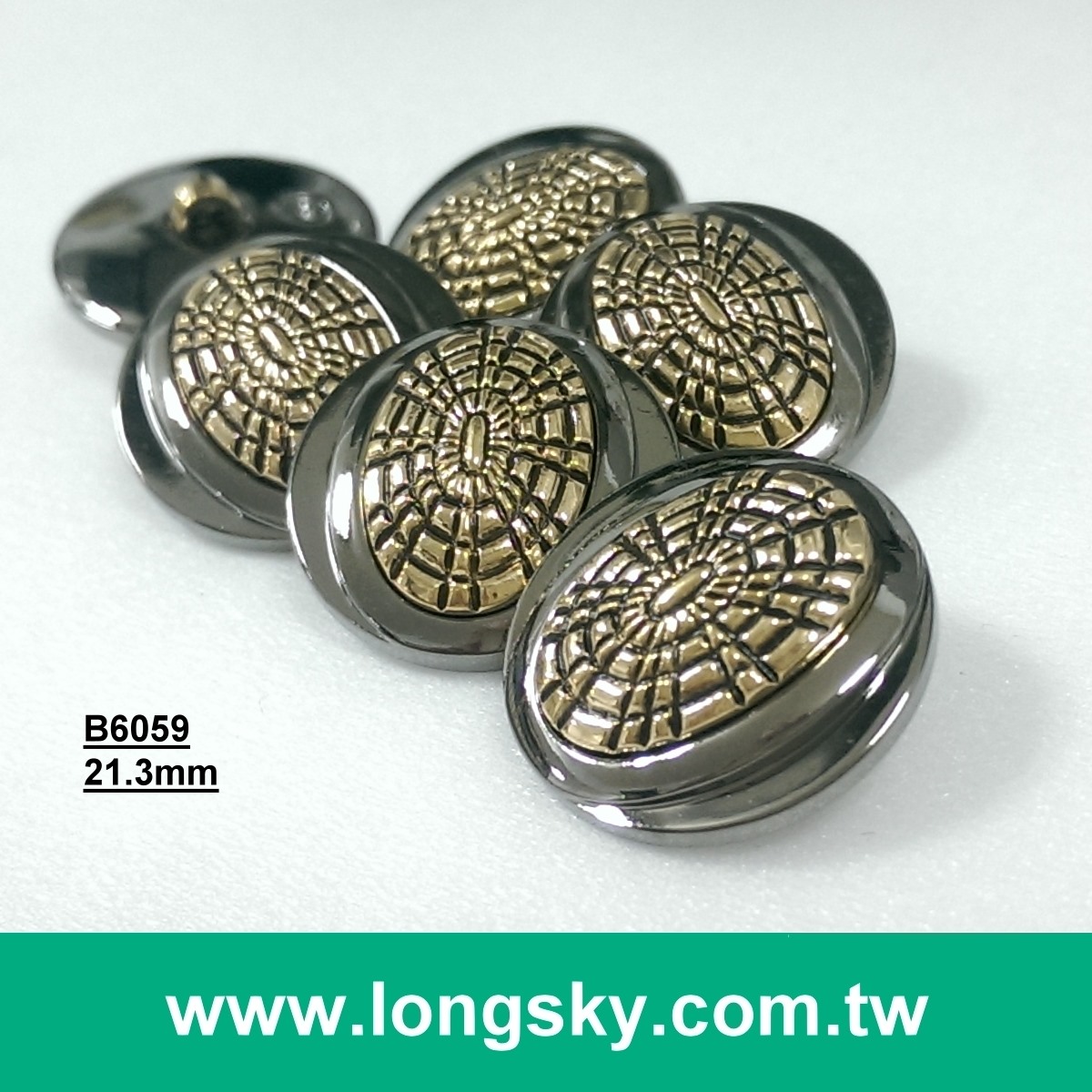(#B6059/21mm) antique gold and gunmetal black two parts combined designer suit plastic buttons