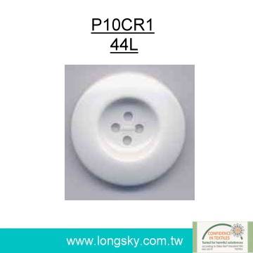 (#P10CR1) classic round polyester resin large button for coat