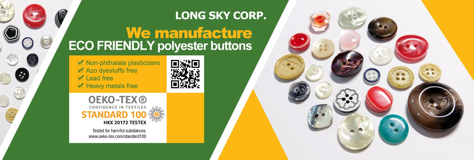 long sky-oeko tex polyester button-en