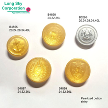 Golden pearlized royal pattern suit button (B0295, B4855, B4897, B4898, B4899) 
