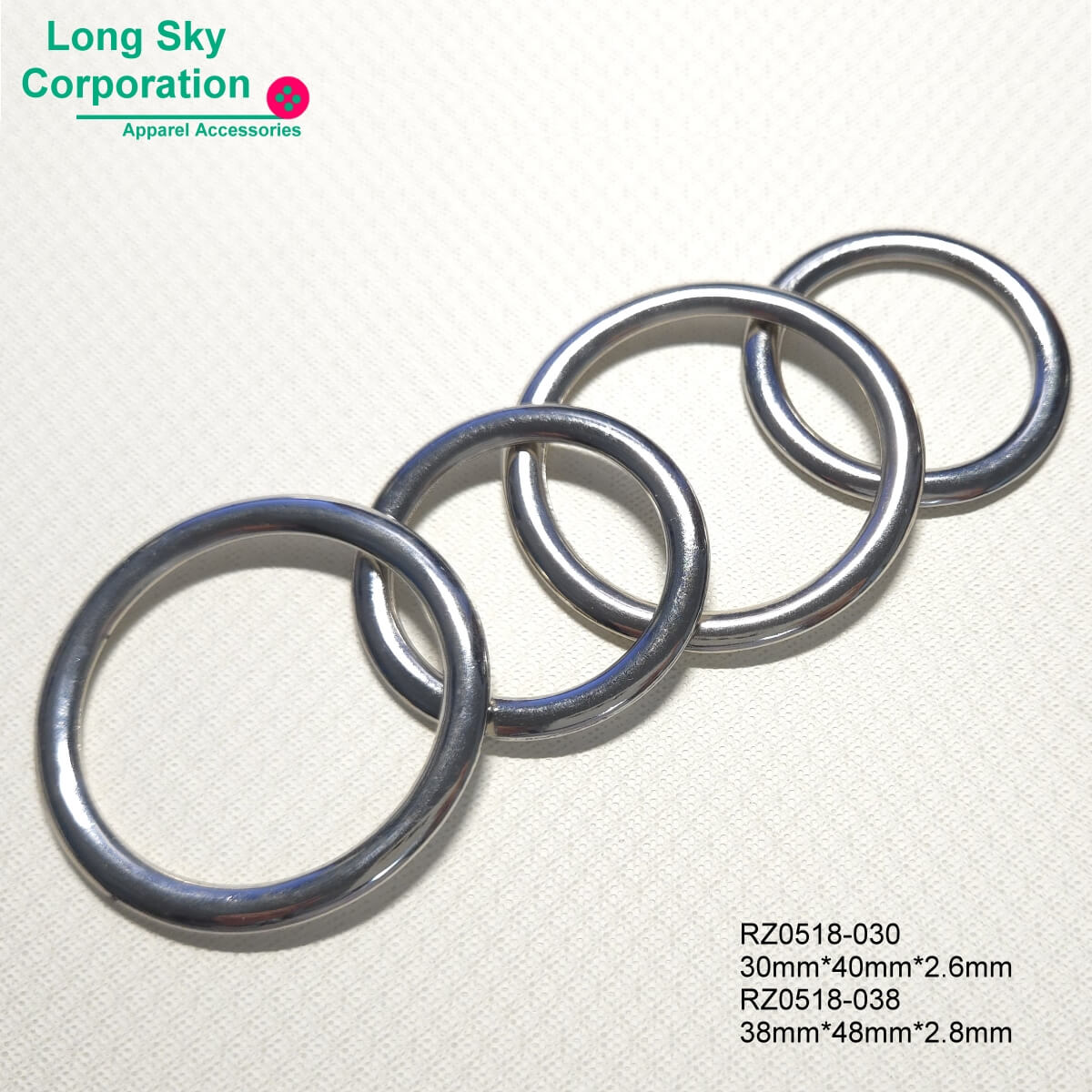 Stylish 38mm Silver Round Belt Buckle for Jackets and Trousers (#RZ0518-038)
