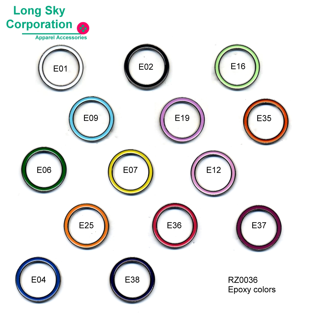 Fancy enameled circle buckle for apparel decoration (RZ0036/23,26,31.5,39mm inner)