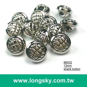 (#B6032/13mm) animal stripe round type antique silver plated abs plastic shank button