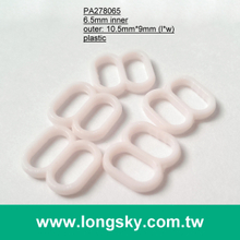 (#PA278065/6.5mm inner) small plastic 8 ring slide buckle for women's lingerie bra