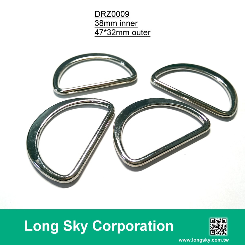 (#DRZ0009/38mm inner) nickel silver d ring buckle for fabric strap belt