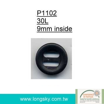(#P1103) laser engraved logo with wide hole military man's plastic button