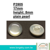 (#P3905P) plain pearl blouse sweater white pearl shank button