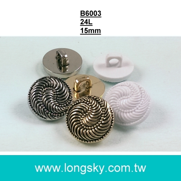 (#B6003/24L) 15mm shank back fancy decorative blazer buttons