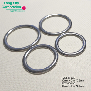 Stylish 38mm Silver Round Belt Buckle for Jackets and Trousers (#RZ0518-038)