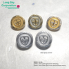 (B4034/24L,34L) hot stamping golden shield pattern button for men coat
