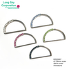 (#DRZ0057) 39mm rhinestone decorated D-ring buckle, belt buckle, strap buckle
