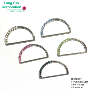 (#DRZ0057) 39mm rhinestone decorated D-ring buckle, belt buckle, strap buckle
