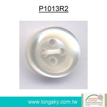 (P1013R2) dark grey 4 hole plastic resin round imitation shell shirt button
