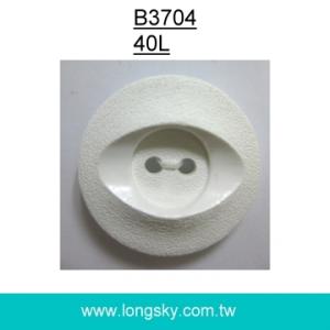 (#B3704/40L) 2 hole eye pattern plastic button for fashion clothing