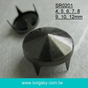 (#SR0201) 4 prong brass decorative studs for leather garements