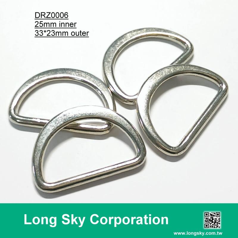 (#DRZ0006/25mm inner) popular design flat D shape ring buckle for webbing belt