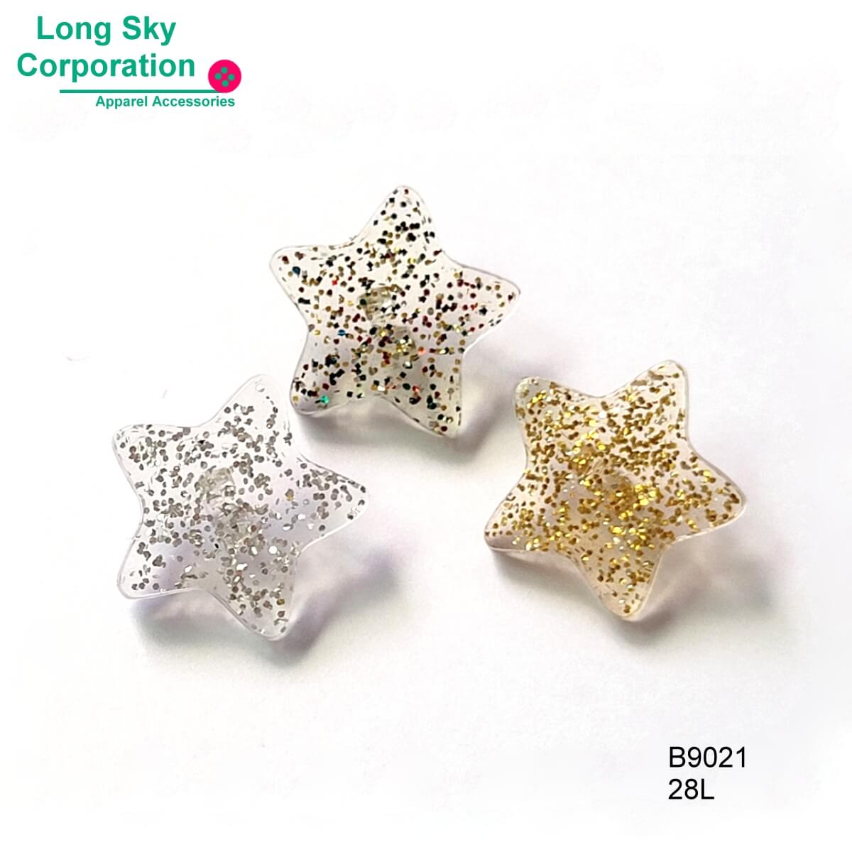 Star glitter button for DIY craft (B9021/28L)