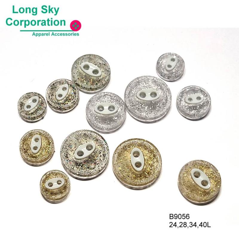 (B9056/24,28,34,40L) 2 hole shinny glitter decorated woman suit button