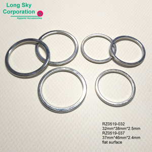 32mm Flat Silver Metal Belt Buckle for Coats, Jackets, and Pants (#RZ0519-032)