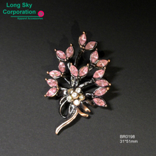 (BR0198) 31*51mm flower brooch, winter coat brooch