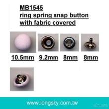 (#MB1545/10.5mm) press snap button with fabric covered for Knitted garments