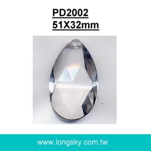 (PD2002) Crystal acrylic pendants and charms