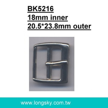 Square metal belt buckle with prong (#BK5216/18mm inner)