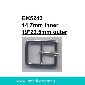 Square small clothing buckle with prong (#BK5243/14.7mm inner)